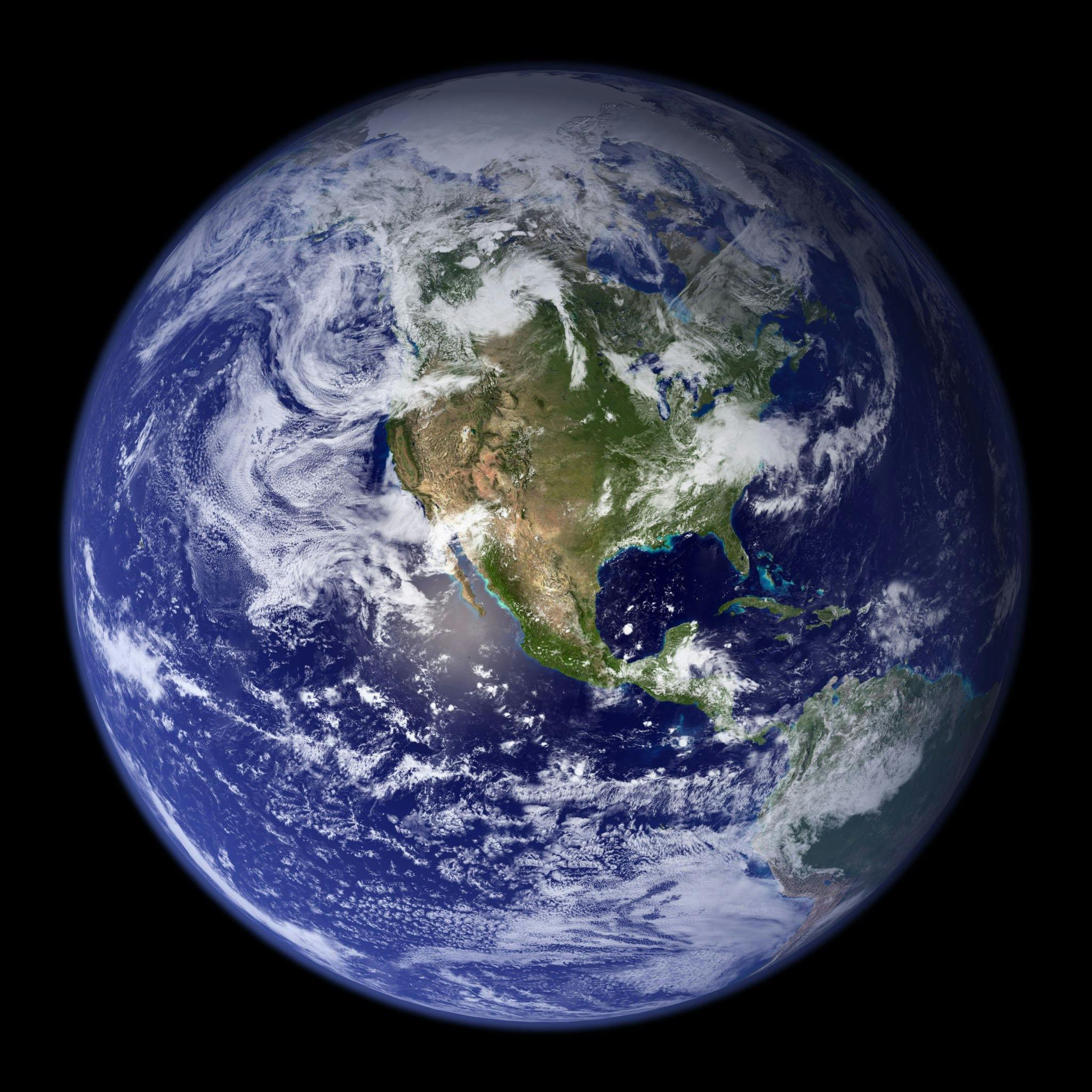 Picture of Earth on black backgroun