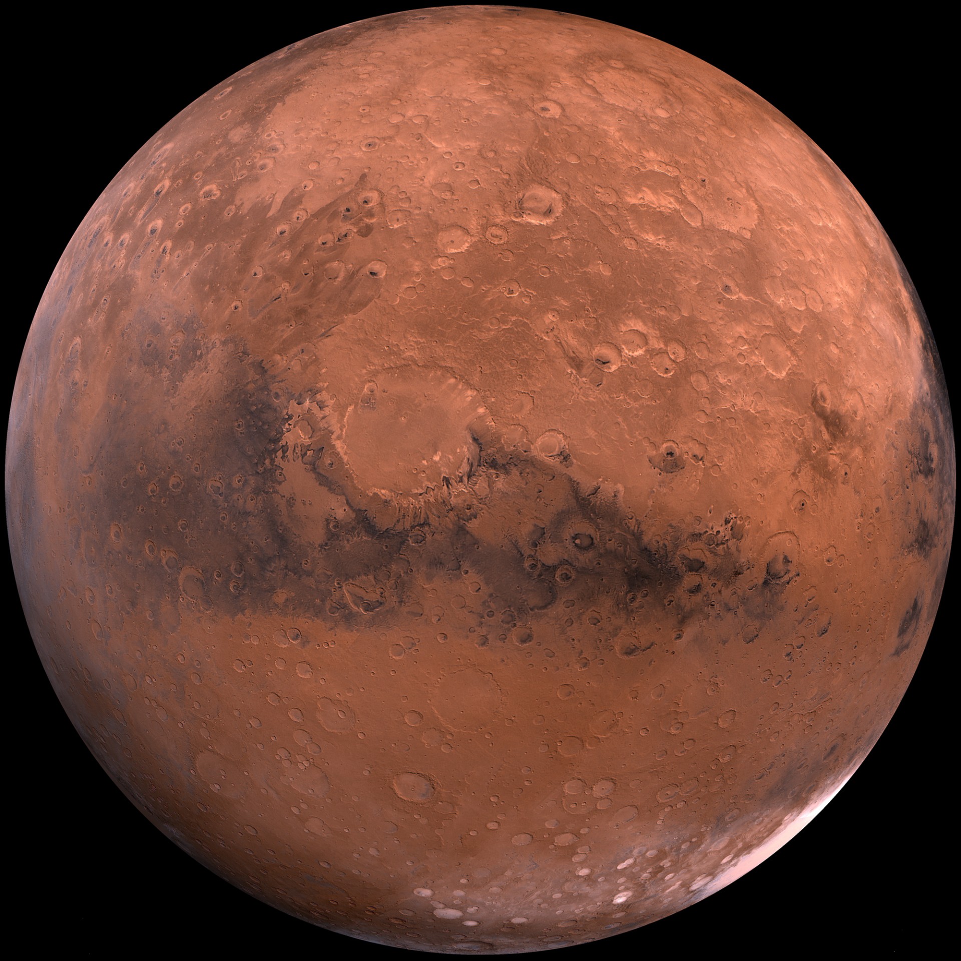 Picture of Mars on black backgroun