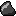 A pixel art gray rock with simple lighting and shading.